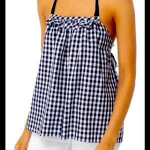 NWT SOLD OUT Tuckernuck Blue and White Halter Top, M